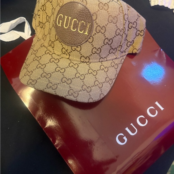 Gucci Tan Monogram Baseball Cap - Picture 1 of 4